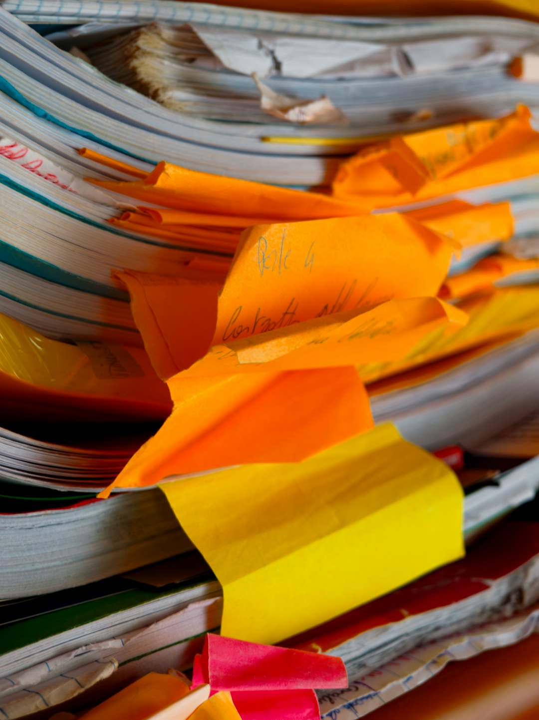 Stacks of file folders with index tabs waiting to be found
